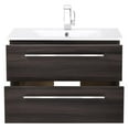 thumbnail image 6 of Cutler Kitchen and Bath Silhouette 30" Wood/Marble Bathroom Vanity in Walnut, 6 of 7