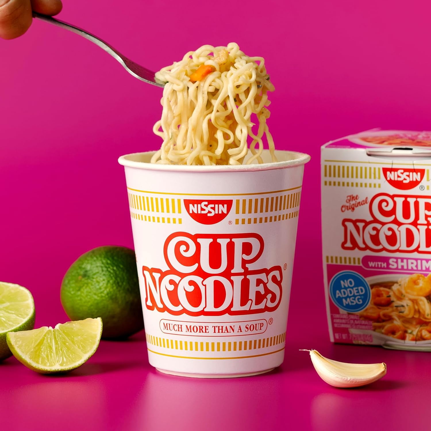 Nissin Cup Noodles Shrimp Flavor, 24-pack