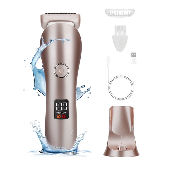 Electric Razor for Women - Cordless Shaver with LED Light, Body Hair Removal for Legs and Underarms Public Hairs