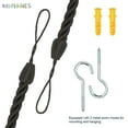 thumbnail image 3 of BadPiggies 4Pcs Curtain Rope Tiebacks, Decorative Handmade Drapery Rope Holdbacks with 4 Metal Screw Hooks (Black), 3 of 7