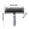 thumbnail image 2 of Portable Pet Hair Remover Roller Brush, Reusable Plastic Lint Roller for Efficient Furniture and Clothing Cleaning, Gray, 2 of 6