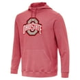 thumbnail image 2 of Men's Antigua Heather Scarlet Ohio State Buckeyes Cloud Pullover Hoodie, 2 of 3