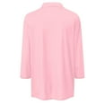 thumbnail image 4 of Womens 3/4 Sleeve Tops V Neck Work Shirts Dressy Casual Blouses Three Quarter Length Tunic Tops Turtle Neck T Shirts for Women Athletic Wear for Woman Athletic Short Sleeve Shirt Women Women Running T, 4 of 4