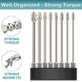 thumbnail image 5 of Tonsiki 8pcs Phillips Screwdriver Bits Set(PH1, PH2, PH3),S2 Steel Impact Phillips Bits,4" Long, 5 of 9