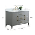 thumbnail image 6 of Vanity Art 48" Single Sink Bathroom Vanity Cabinet with Engineered Marble Countertop, 6 of 9