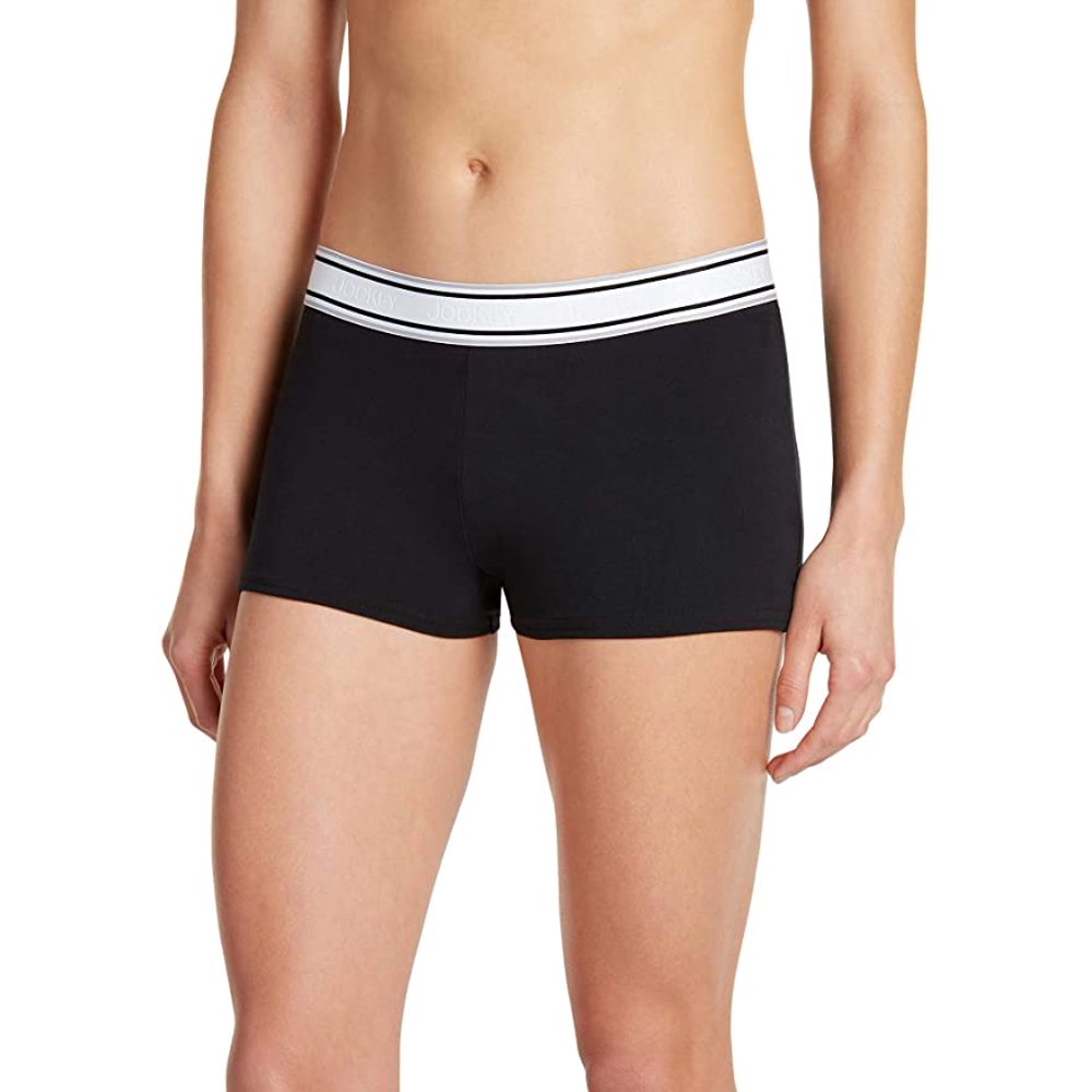 Jockey Jockey Women's Sleepwear Retro Stripe Sleep Shorts, Black