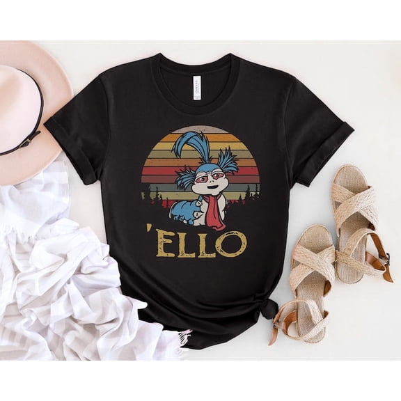 Ello Worm Labyrinth Retro Vintage T-Shirt, Labyrinth Shirt, Funny Ello Worm Shirt, Labyrinth Ello Worm Shirt, Retro Movie Shirt