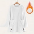 thumbnail image 2 of Winter Sweatshirt for Women Fleece Fuzzy Comfort Pullover for anxiety Long Sleeve Shirts Oversized Warm Sweater, 2 of 6