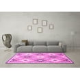 thumbnail image 3 of Ahgly Company Indoor Round Abstract Pink Modern Area Rugs, 5' Round, 3 of 4