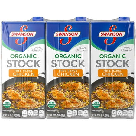 Product of Swanson Organic Free-Range Chicken Stock, 3 pk./32 oz. [Biz