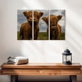 thumbnail image 2 of Elephant Stock Baby Highland Cows Wall Art - Horizontal Multi Panel Canvas - Hallway Wall Decor - Animal Multi Panel - Brown And Blue Decor - 23" x 14", 2 of 4