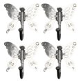 thumbnail image 1 of 4 piezas de acero inoxidable ganchos para batas individuales forma de mariposa gancho para toallas accesorios de baño, 1 of 7