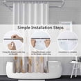 thumbnail image 5 of Yellow Shower Curtain for Bathroom Abstract Yellow Gray Watercolor Shower Curtain Set with Hooks Contemporary Oil Panting Fabric Waterproof Shower Curtains 72x72inches, 5 of 6