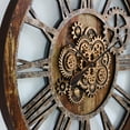 thumbnail image 6 of THE GEARS CLOCK Wall Clock with Real Moving Gears AM-LI_ 36 in Round Vintage-Brown, 6 of 9