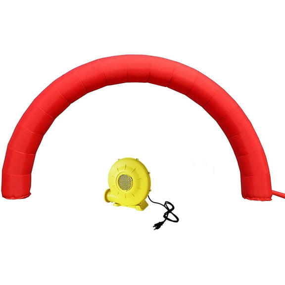 INTSUPERMAI Inflatable Arch 20x10ft Red Color for Advertising Birthday Party Decoration with Blower