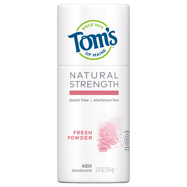 Tom's of Maine Natural Plastic-Free Deodorant, Fresh Powder, 2.0 oz - Walmart.com