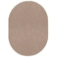 thumbnail image 1 of Broadway Collection Solid Color Indoor Outdoor Area Rug Beige - 5' x 7' Oval, 1 of 5