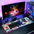thumbnail image 6 of Pomegranate and Blue Leaf RGB Gaming Mouse Pad Large Keyboard Mat Rubber Base 13 Light Modes, 6 of 6