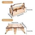 thumbnail image 5 of 2 In 1 Stable Folding Table Gift Outdoor Picnic Wood Storage Basket, 5 of 5