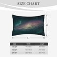thumbnail image 6 of YFYANG Super Soft Rectangular Plush Cushion Cover (Without Pillow Insert), Green Dream Galaxy Comfort and Non-Pilling Hidden Zip Bedroom Sofa Pillowcases, 16"x24", 6 of 9