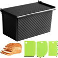 thumbnail image 1 of Bread Pans with Dough Scraper Cutter-Pullman Loaf Pan with Lid,Covered Bread Pan for Homemade Sandwich Bread and Baking, 1 of 6