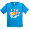 thumbnail image 3 of Inktastic I Love Softball with Softball Replacing O with White Text Youth T-Shirt, 3 of 5