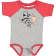 thumbnail image 3 of Inktastic Texas Home is Where the Heart is with Watercolor Floral Girls Baby Bodysuit, 3 of 5