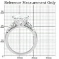 thumbnail image 2 of High polished (no plating) Stainless Steel Ring with AAA Grade CZ in Clear for Women Clear Stone Color Style TK197 Size 10, 2 of 5
