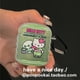 thumbnail image 3 of Sanrio-funda de auriculares inalámbricos con Bluetooth, bonita Carcasa protectora verde transparente para Iphone, Kawaii, dibujos animados, Hellokittyed, 3 of 4