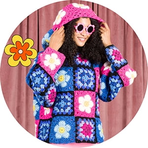 Red Heart® AIO Flower Power™ #4 Medium Acrylic Yarn, Black Dahlia