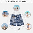 thumbnail image 6 of FORMRS Boys Swim Trunks Quick Dry Mesh Lining Beach Boardshorts, Sizes XS-XL, Blue Night Sky, 6 of 7