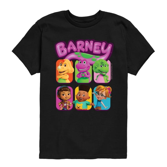 Barney - Cgi Grid - Youth Boys Short Sleeve Graphic T-Shirt