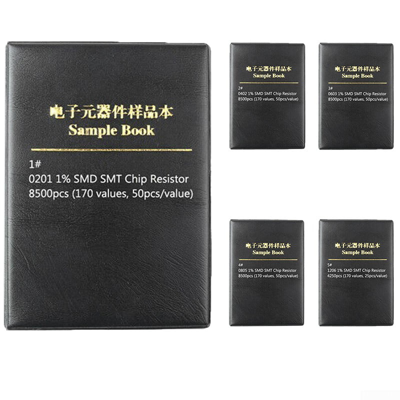 Durable Black Small SMD SMT Chip Resistor 170 Values Sample Book DIY Supplies 