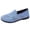 Blue, variant on Women Knit Walking Shoes Comfy Lightweight Casual Flats With Breathable Spring Fall