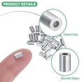thumbnail image 2 of Uxcell 25-Pack Aluminum Crimping Loop Sleeves, 1.2mm 3/64 Round Barrel Wire Rope Sleeves, 2 of 2