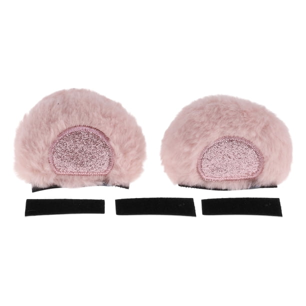 Accesorios para Casco de Motocicleta Decoración Orejas de Oso con Lentejuelas para Cascos de Motocicleta Bicicleta Esquí Pegatina Rosa 1 Juego