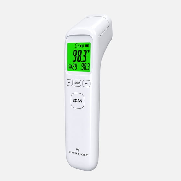 Sharper Image No-Touch Forehead Thermometer for Adults and Kids, Infrared Digital, White