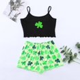 thumbnail image 4 of Christmas pajamas Christmas gift Womens Soft Suspender Top Shorts Pajama Suit Pattern Printed Two Piece Housewear, 4 of 7