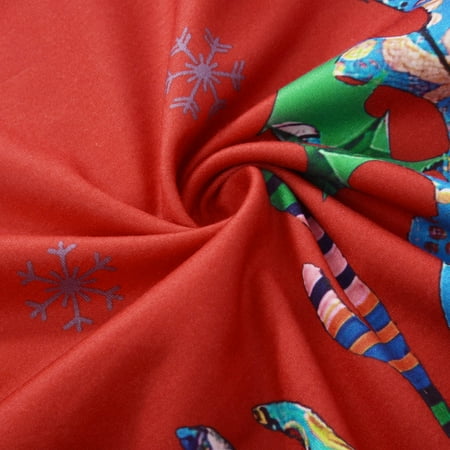 

Tawop Silk Capri Pajamas Set Silk Cap Christmas Print Homewear Pajamas Child Sleeve Long Tops Sleep Capsules Satin Dress