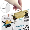 thumbnail image 4 of FMSHPON Toy Cars Construction Trucks Clipboard Hardboard Wood Nursing Clip Board and Pull for Standard A4 Letter 13x9 inches, 4 of 7