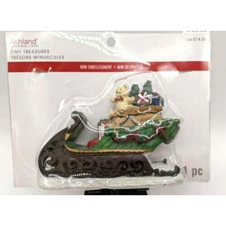 Ashland Christmas Tiny Treasures Figure Santa's Sleigh Christmas Figure 4" NEW