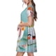 thumbnail image 2 of Balery Kawaii Sushi Characters Delight Vestidos sueltos de manga corta para mujer, vestidos de verano 2025, vestidos casuales de corte A con vuelo., 2 of 6