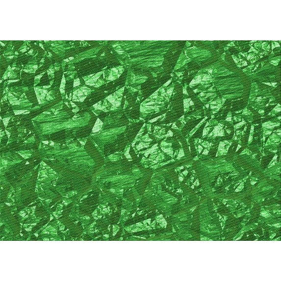Ahgly Company Indoor Rectangle Patterned Green Area Rugs, 2' x 4'
