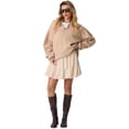 thumbnail image 5 of JWD Skirt for Women Boho High Waisted Ruffled Cute Casual Dressy Mini The Four Seasons Going Out Bloomer Skater Outfit Khaki XL, 5 of 10