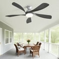 thumbnail image 4 of Sofucor 52-Inch Flush Mount Smart Ceiling Fan with LED Light, Remote & App Control, 5 Solid Wood Blades, 4 of 14