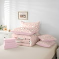 thumbnail image 6 of Feelyou Kawaii Pink Pig Twin Bedding Sets 7-Piece for Kids, Cute Farm Animal Bedding Comforter Set, Cartoon Stars Print Reversible Sheet Sets, Microfiber Bedroom Decor, 6 of 8
