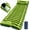 Blue and Green, variant on Double Sleeping Pad for Camping- Self Inflating 4" Extra-Thick with Pillow Built-in Foot Pump Inflatable Sleeping Mat for Backpacking, Hiking, Traveling, Tent, Portable Camping Mat