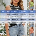 thumbnail image 3 of AherBiu Tank Tops for Women Crewneck Knitted Pullover Top Striped Summer Casual Fitting Blouse Camisole, 3 of 7