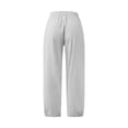 thumbnail image 4 of SpringTTC Womens Cotton Linen Solid Color Draw String Elastic Waist Pockets Casual Pants, 4 of 4