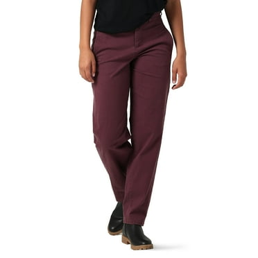 Lee Women's Size 12 Ultra Lux Mid Rise Relaxed Straight Leg Pant Boysenberry